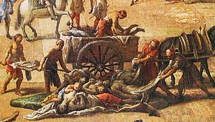 La peste à Marseille - toile de Michel Serre, détail - Musée des beaux arts de Marseille