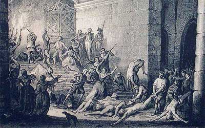 Massacre de la Glassière dans le Palais des Papes à Avignon